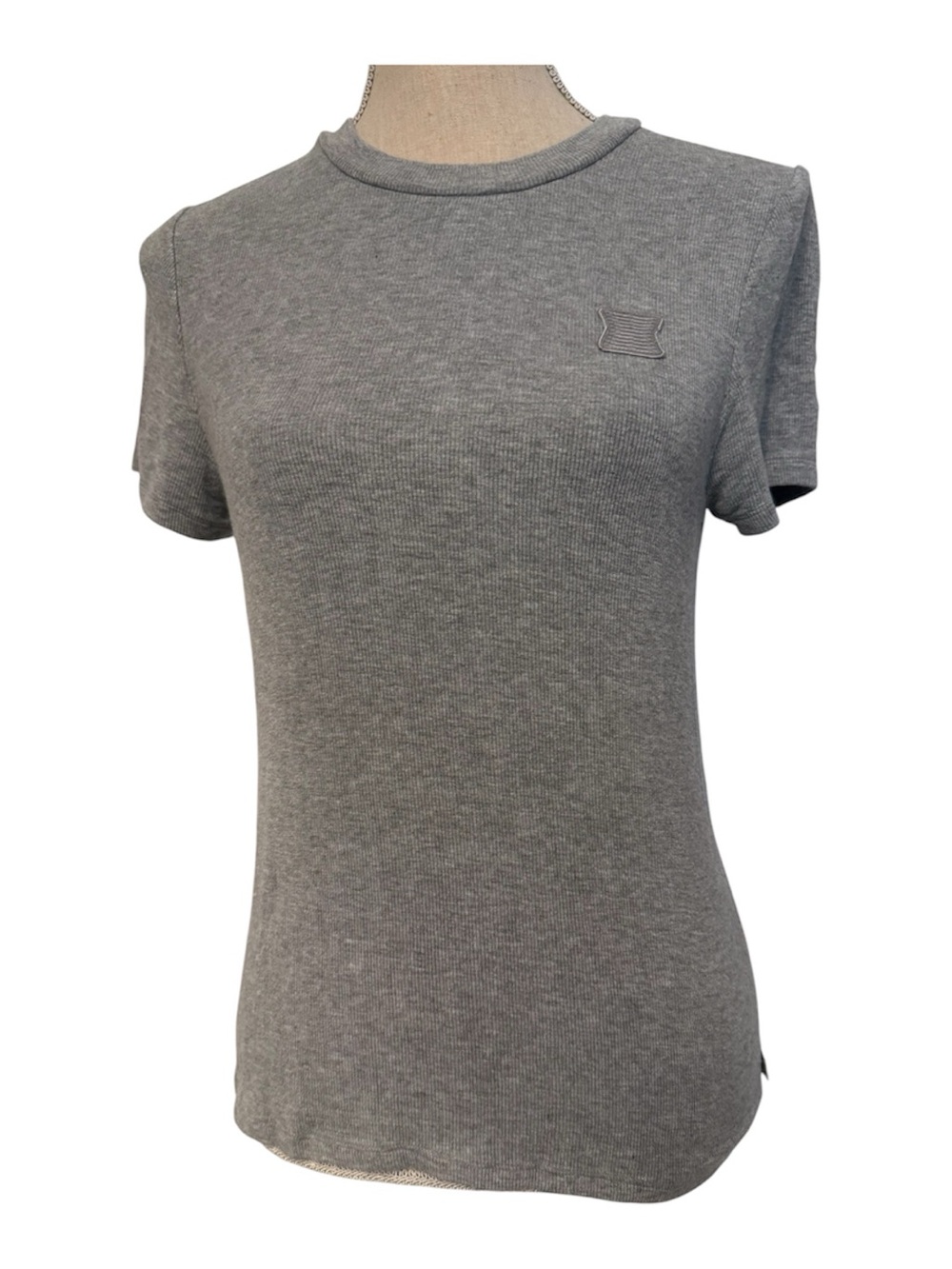 SAVAGE X FENTY TOP TEE SHORT SLEEVE GRAY CREWNECK STRETCH TAG 1X See measurement